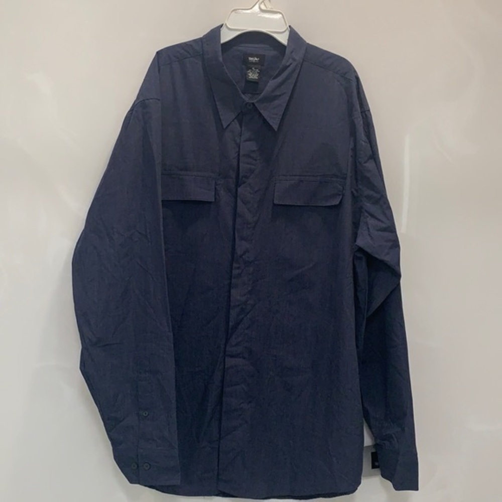 Button Front Blue Shirt